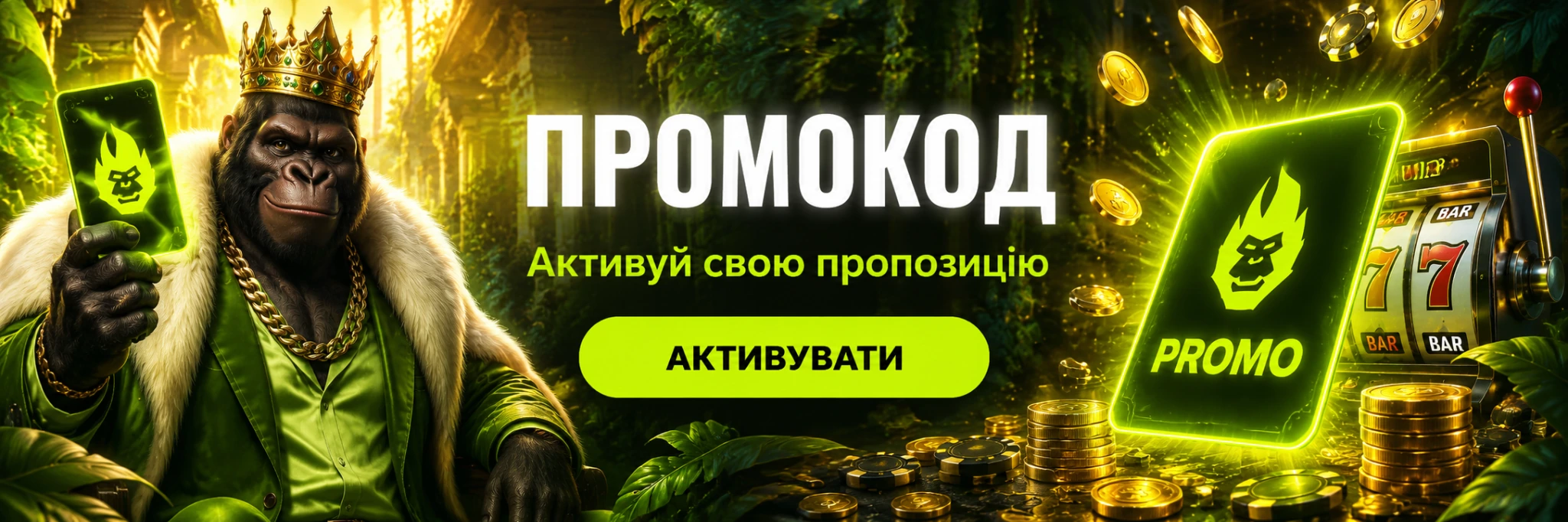 Gorilla Casino — промо та активація пропозиції